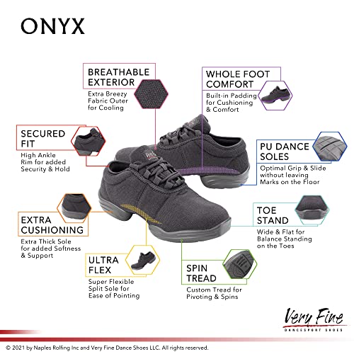 Very Fine Women's Onyx Jazz Street Latin Exercise Ballroom Dance Sneakers3