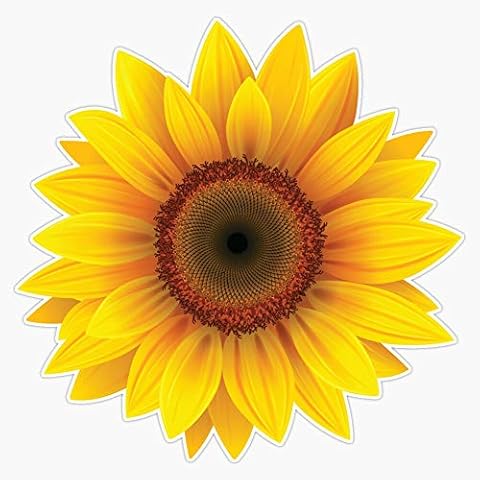 Cool Sunflower Vinyl Waterproof Sticker Decal Car Laptop Wall Window Bumper Sticker 5" Cover