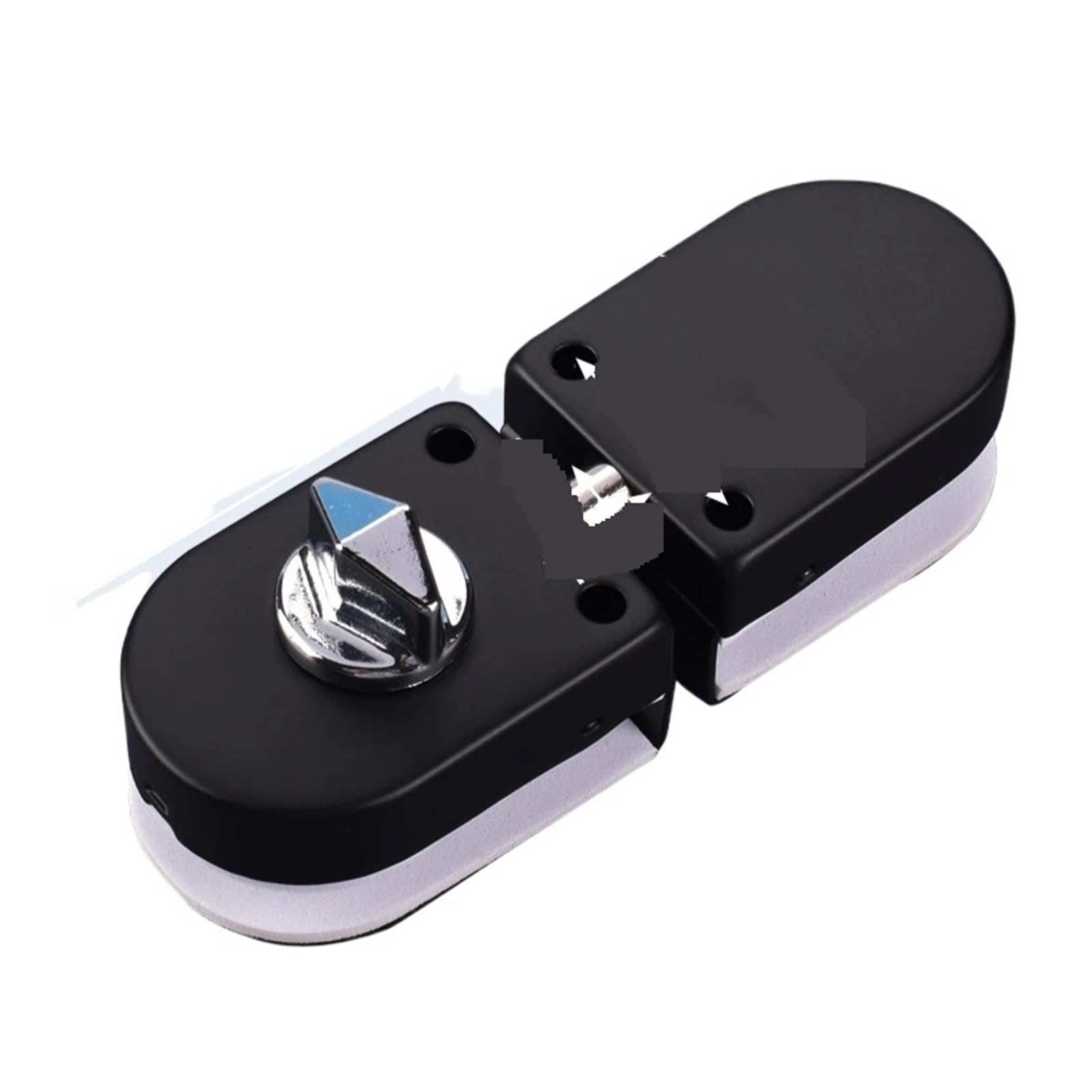 Cerradura Para Puerta De Vidrio Pestillo de puerta vidrio acero inoxidable, cerradura doble individual, pasador tierra, pestillo(Double door black)