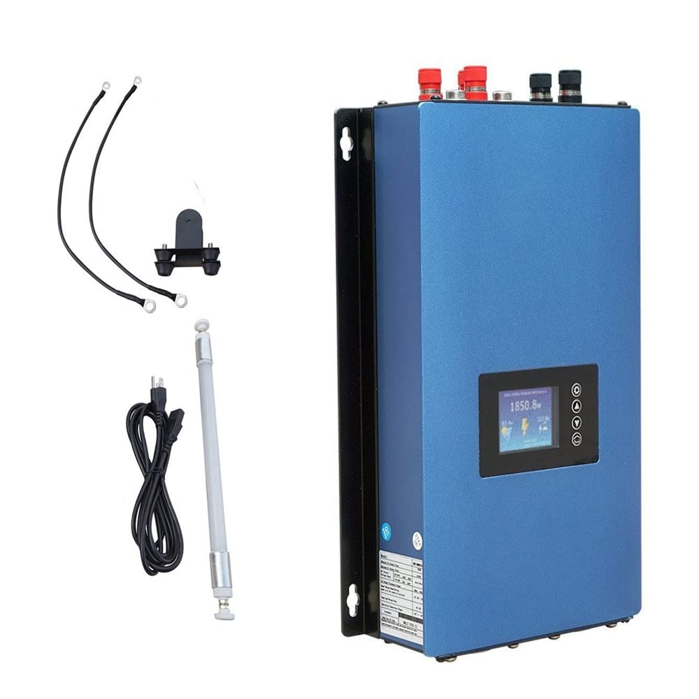 Falownik sieciowy 1000 W, czysta fala sinusoidalna, wyjście AC, generator turbiny wiatrowej z wyświetlaczem LCD i rezystorem obciążenia rozładowania (z czujnikiem i Wi-Fi, 45-90)