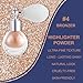 Bronze Highlighter Spray for Face and Body, Rich Color Loose Shimmer Powder Long Lasting Sparkly Spray High Gloss Makeup for Women Rave Festival Prom Stage Wedding Party, #4