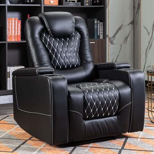 Power Recliner with Hidden Arm Storage