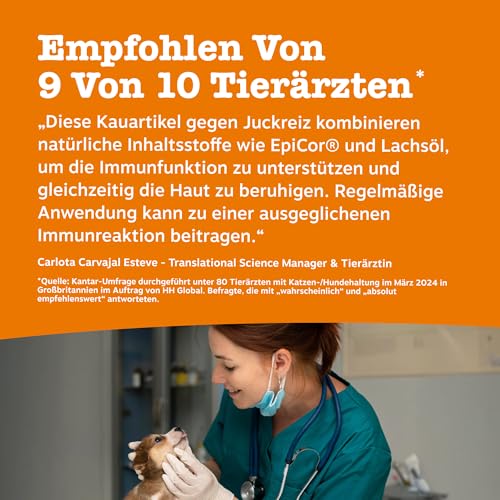Zesty Paws Juckreizlinderung für Hunde | Empfindliche Haut | Hypoallergene Allergielinderung | Anti-Juckreiz & Allergielinderung | Für Hunde, die kratzen, jucken & lecken | Omega-3-Fettsäuren | 90 Stk