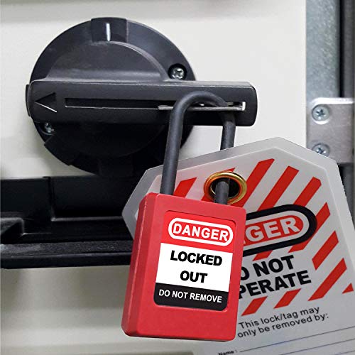 Valve Lockout And Safety Padlock Combination Oil Gas Valve Lock Natural Gas Valve For Chemical Industry, 1-2.5 Inch, Red (1) #TOP6