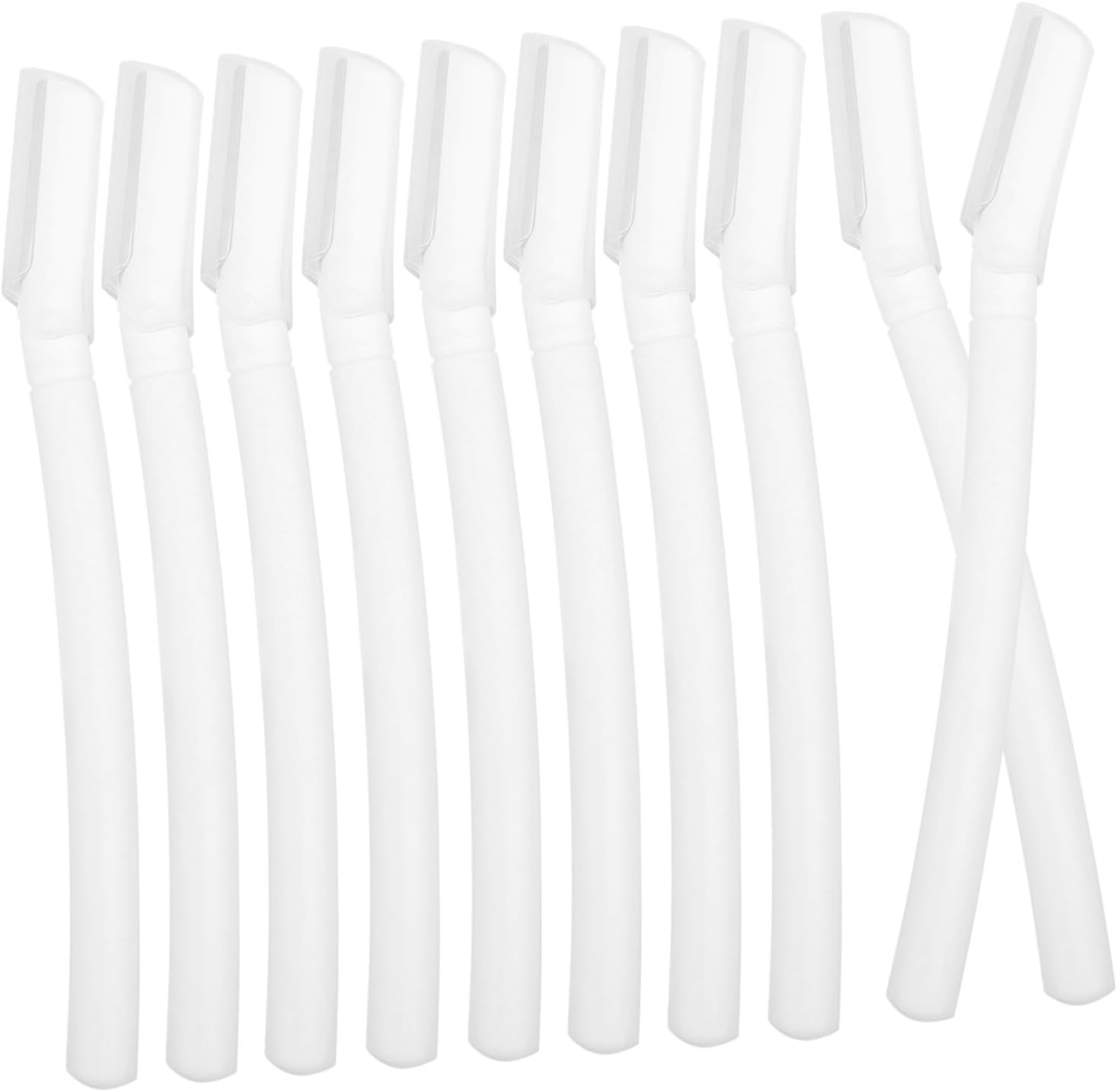 minkissy 30pcs Women Eyebrow Trimmer Face Hair Razor Brow Scissors Sturdy Materials Non-slip Cover Easy to Carry