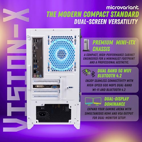 Image of Vision-X Gaming PC | Core I7 6th Gen | GT-730 4GB GPU | 16GB RAM | 256GB NVMe SSD | 5G WiFi+BT Dongle | Windows 11 Pro | USB 3.0 /HDMI /VGA Port | White