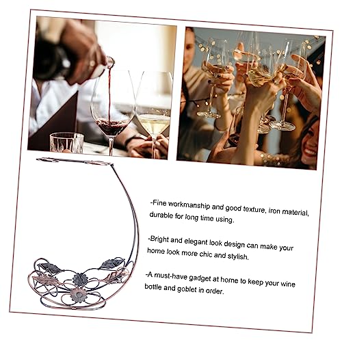 Soporte de vino tinto para copas y botellas acabado bronce antiguo miniatura 7