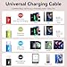 Multi Charging Cable 3.5A, [2Pack 6Ft] 4 in 1 Multiple Charging Cord Braided Multi USB Cable Adapter with Lightning/Type C/Micro Ports for Cell Phones/iPhone Series/Samsung Galaxy/PS/Tablets & More