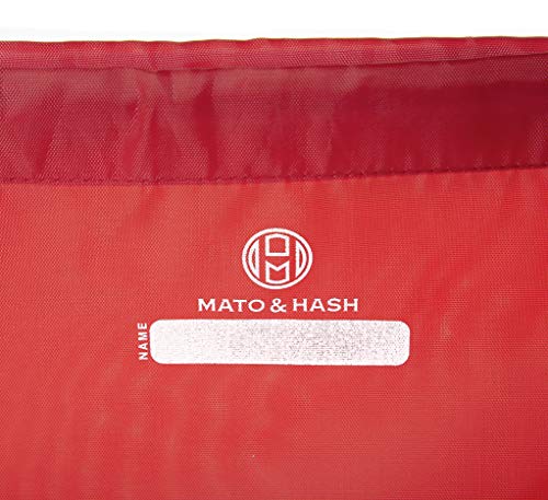 Mato & Hash Soccer Party Favors | Soccer Drawstring Backpacks for Birthday Parties, Team events, and much more! - 10PK Red CA2500SOCCER S64