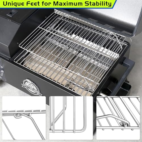 Smoking Rack for Pit Boss 150 Grill Beef Jerky Second Rack Portable Pellet Smoker Grates for Traeger Ranger Scout Portable Tabletop Replacement Parts Pitboss PB150PPG PB150PPS Accessories by Unidanho - Used condition - Image 3