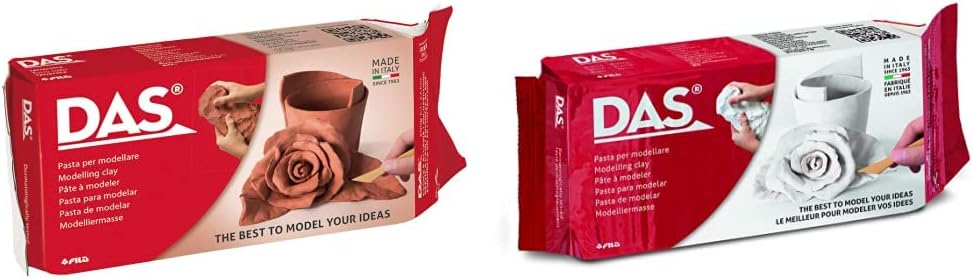 DAS White 500 g Air Drying Modelling Clay & Terracotta Modelling Material air Drying Clay 485g Net 500g