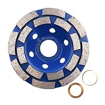 HIGHDRIL Concrete Diamond Grinding Cup Wheel 4" Double Row Cup Wheel for Cutting,Grinding,Shaping Concrete Marble Granite Brick