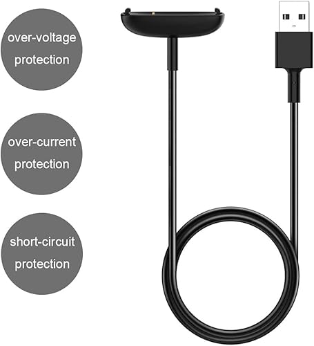Miniatura 3 de Emilydeals Cargador para Fitbit Inspire 2, Ace 3 cable de carga USB de repuesto con cable de 3.3 pies para Fitbit Inpsire 2 y Ace 3 (1)