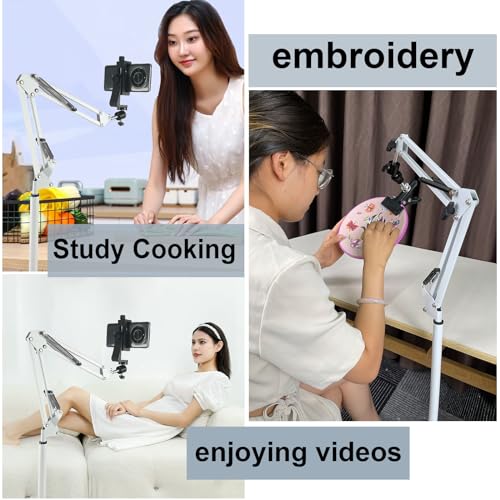 Image of Embroidery Hoop Stand,Rotate Hand Embroidery Floor Stand Embroidery Hoop Holder Stand Can Move Freely Hand Embroidery Stand Floor Cross Stitch Hoop Stand Suitable for