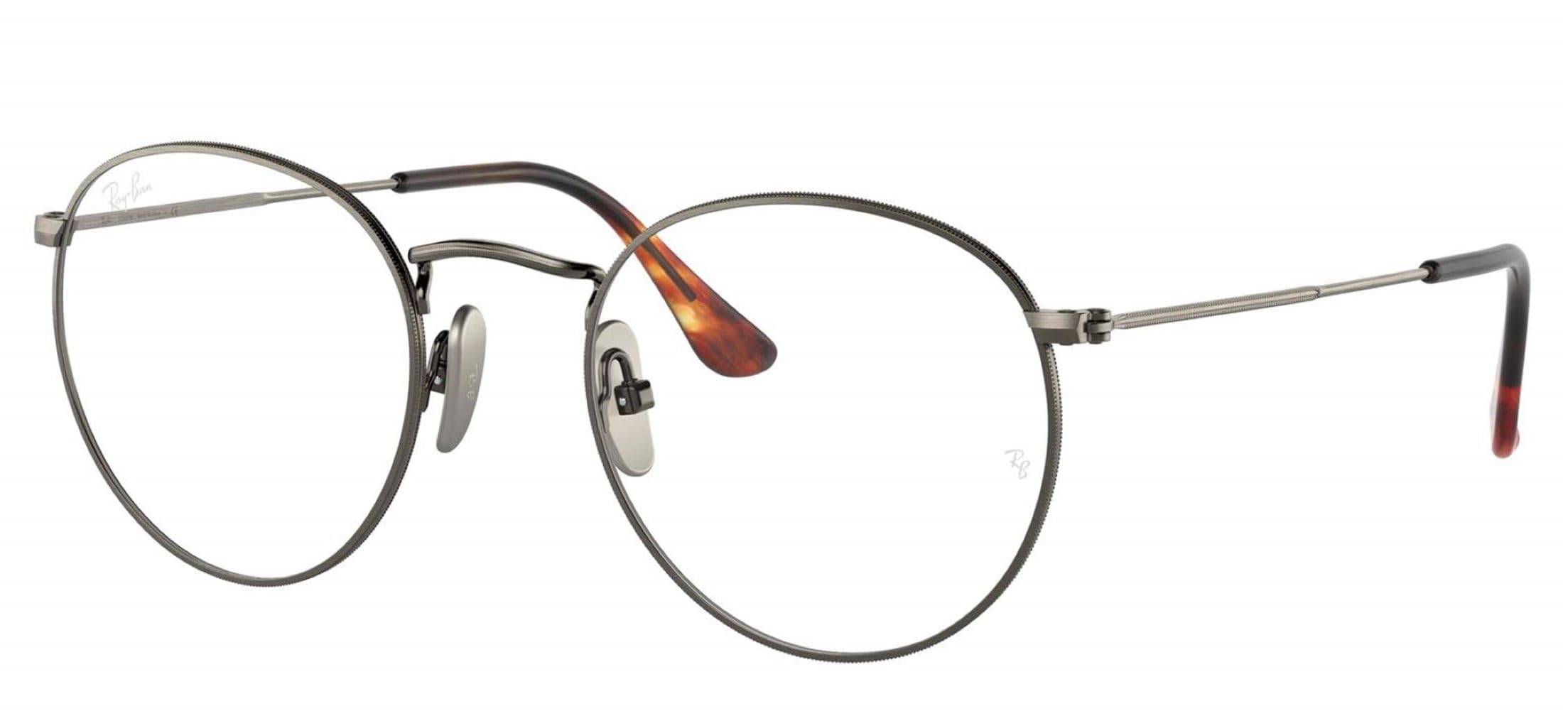 Ray-Ban Rx8247v okrągłe tytanowe oprawki do okularów korekcyjnych