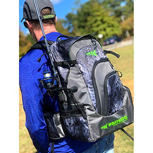 Kastking Day Tripper Fishing Backpack Tackle Bags, Fishing Gear Bag, Large Waterproof Fishing Tackle Storage Bags, Blackout, Extra-Large(21.25X13.4X9.25 Inches, Without Box) #TOP7