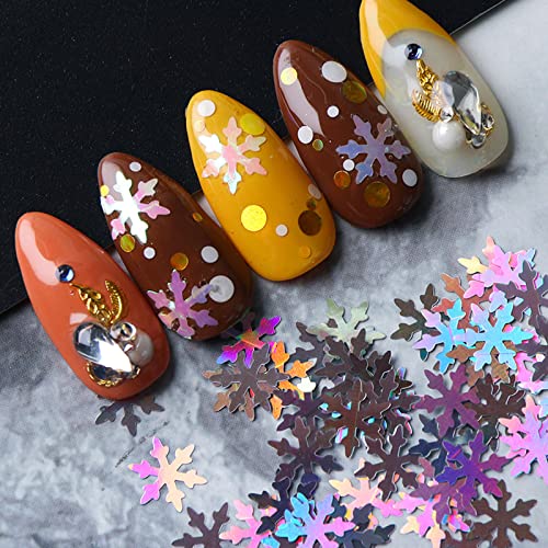 Lifextol 70G Christmas Snowflake Nail Glitter Sequins 3D Holographic Nail Art Snowflakes Christmas Tree Santa Claus And Stars Supplies Confetti Flake For Women Girls The Holiday Party (7Pc Xmas Craft) #TOP2