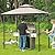 FAB BASED 5x8 Grill Gazebo Canopy for Patio, Outdoor BBQ Gazebo with Shelves, Barbeque Grill Canopy (Cream)