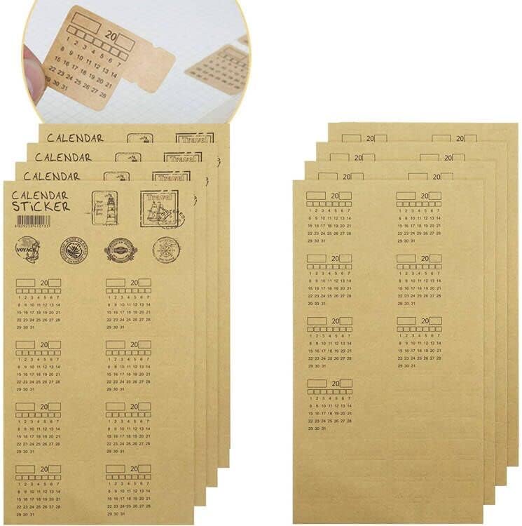 60 Kalenderaufkleber Für Bullet Journal - Monatliche Registerkarten Zum Organisieren