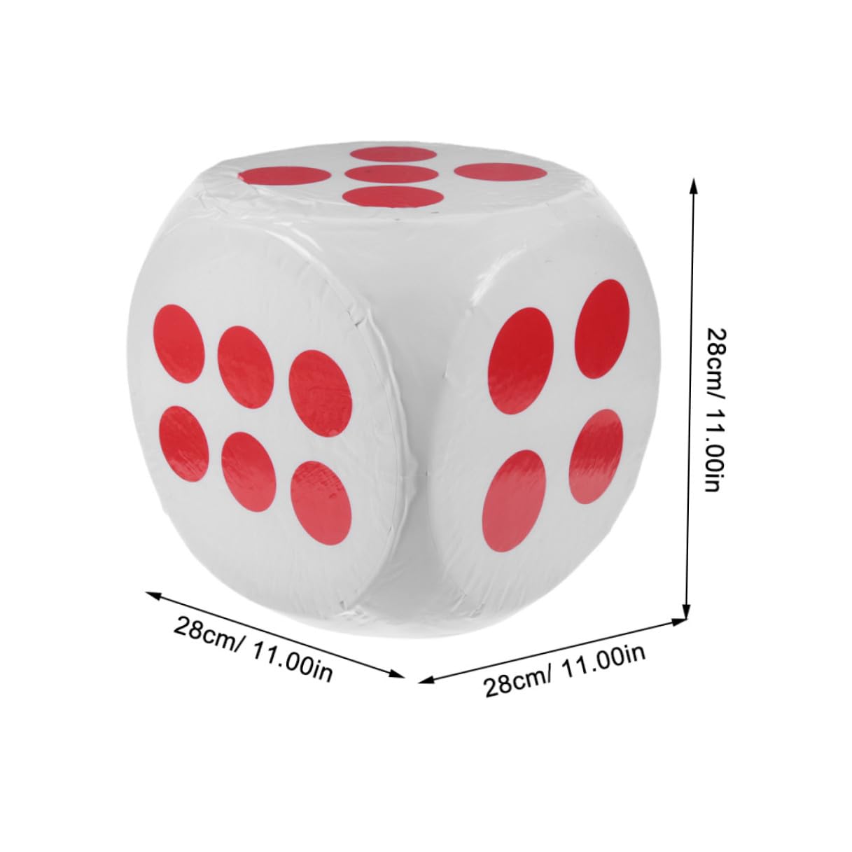Grande Dado in Schiuma EVA 30cm, 1 Pezzo, Cubico per Lezioni | Superficie Bianca, Robusto e Portatile, per Feste, Attività Scolastiche, Gruppi