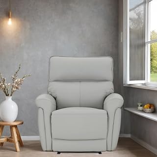 Royaloak Latina Italian Power Motion Half Leather Recliner Single Seater | Genuine Leather | High Backrest Chair | Tufting... Price In India