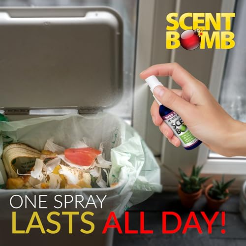 Image of Scent Bomb Air Freshener Spray, Long-Lasting Odor Eliminator - Effective Deodorizer for Home & Car, Fresh Room Spray for Kitchen, Bathroom & Smell Neutralizer - 1 oz Pack of 4, Pears and Berries Scent