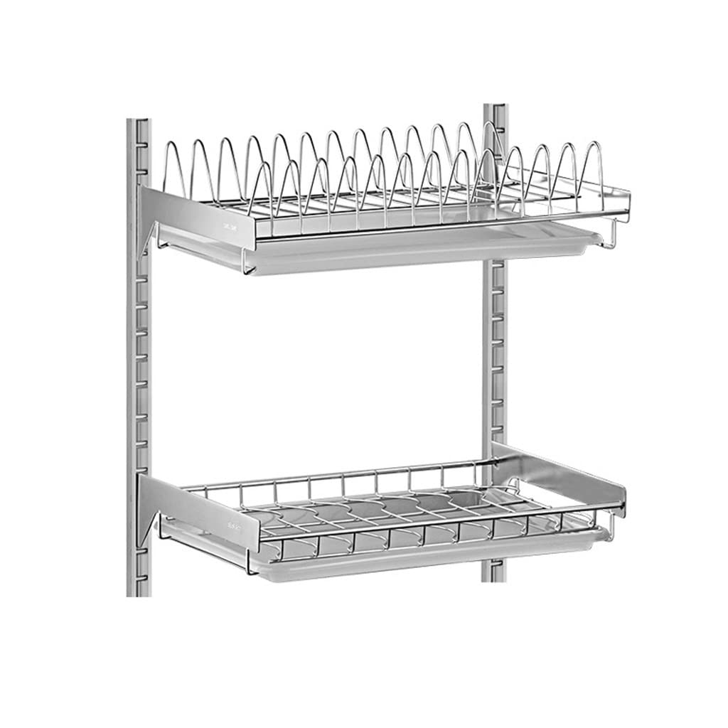 UNNS Scolapiatti Portaviglie, scoreggiatore for Piatto, mensola for stoccaggio for Piatti da Cucina, portaviglie a 2 Piani, portaviglie for Piatto Stendino (Color : A)