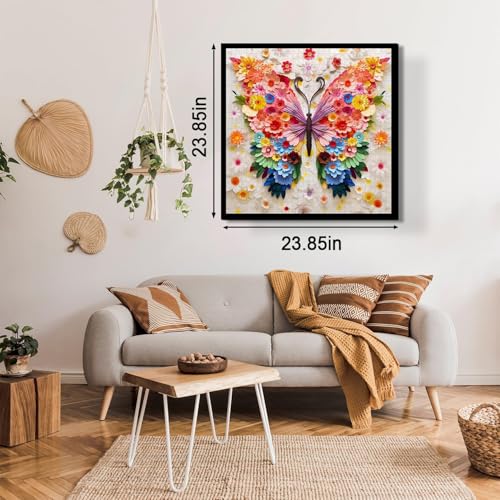 Image of iDream 1000 Pieces Jigsaw Puzzle - Artistic 3D Design, Colorful Wall Decor, Challenging Puzzle Gift for Friends & Family (Flower Butterfly)