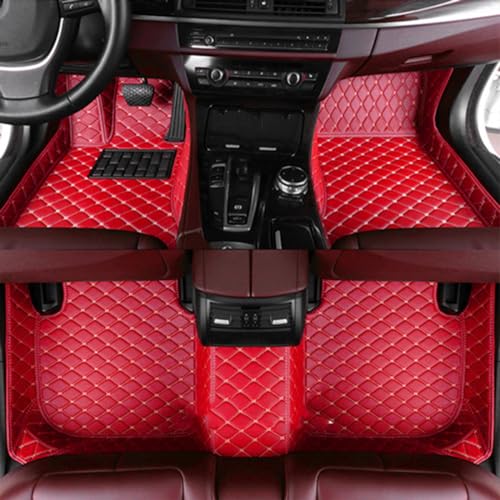 Tapis de sol voiture sur mesure finition luxe Ford C-Max 2007-2016 rouge
