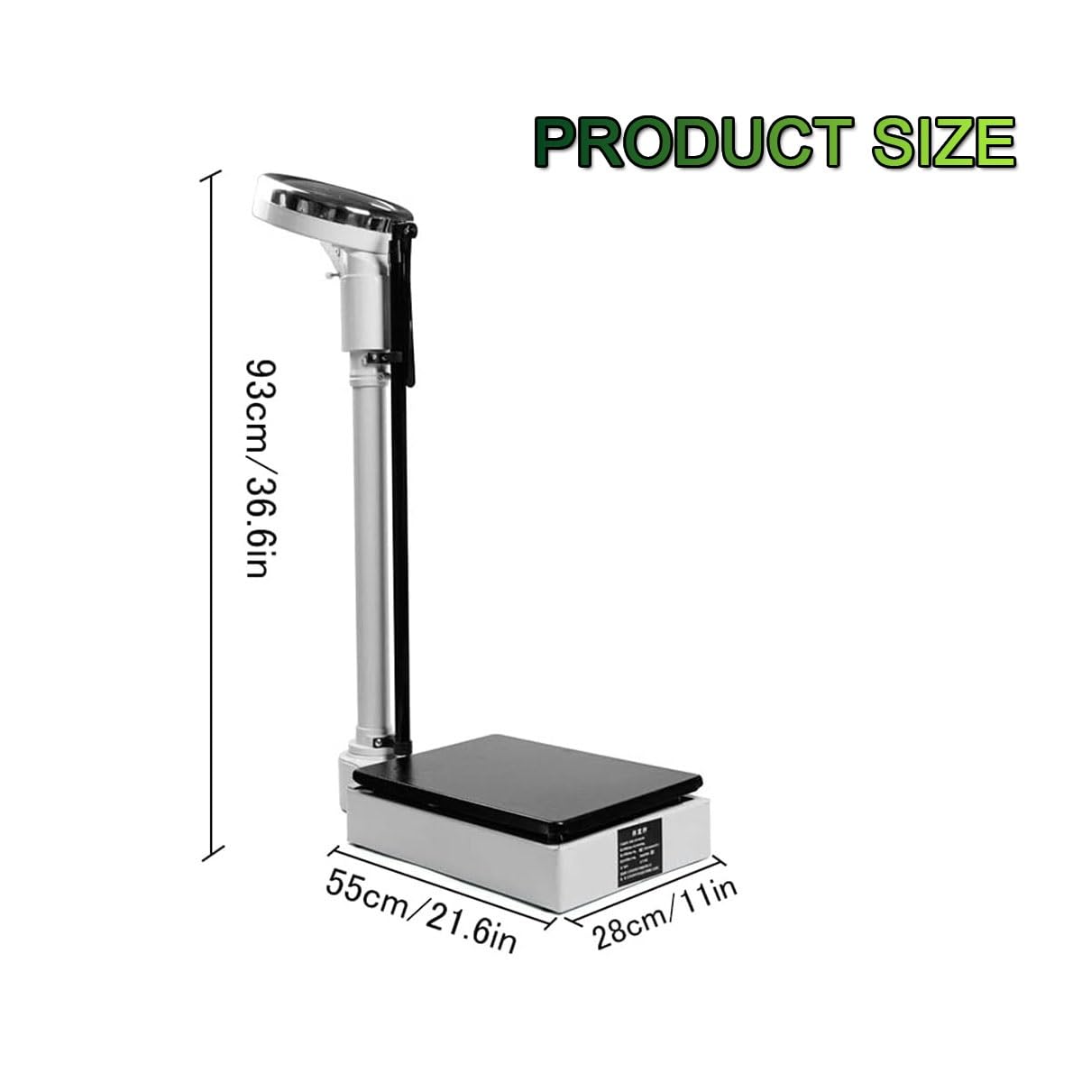 Báscula Digital para Medir La Altura, Báscula Médica con Tallímetro Mecánico, Altímetro De 70 A 190 Cm para Una Medición Precisa De La Altura.