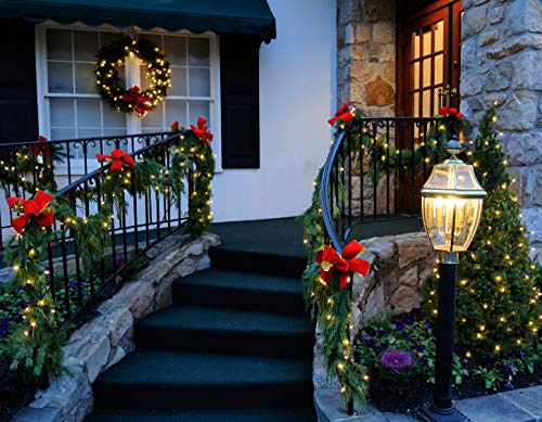 Dearhouse 80Feet Christmas Garland, 4 Strands Artificial Pine Garland Soft Greenery Garland For Holiday Wedding Party,Stairs,Fireplaces Decoration, Outdoor/Indoor Use #TOP2