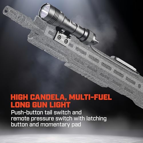 Streamlight 88126 ProTac Rail Mount HL-X Pro 1000-Lumen High Candela Multi-Fuel Long Gun Light, Includes Jack-Cap, M-Lok kit, Pressure Switch, Tool, and CR123A Lithium Batteries, Black by Streamlight - Image 4