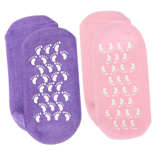 FOMIYES 2 Pair Vented Moisturizing Heel Socks for Women Foot Care Moisturizing Spa Socks Cracked Foot Socks Gel Padding Essential Oil Care Socks