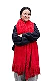 Mila Winter Fur Shawl for Women - Women's Basic Scarf - Keep Yourself Warm & Fashionable - Elegant Gift for Special Occasions - Size 190x60cm – شال فرو ساده حريمي شتوي (Red | أحمر)