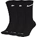Nike Crew Cut Socks 3 pack (XL (Fits mens shoe size 12-15), Black)