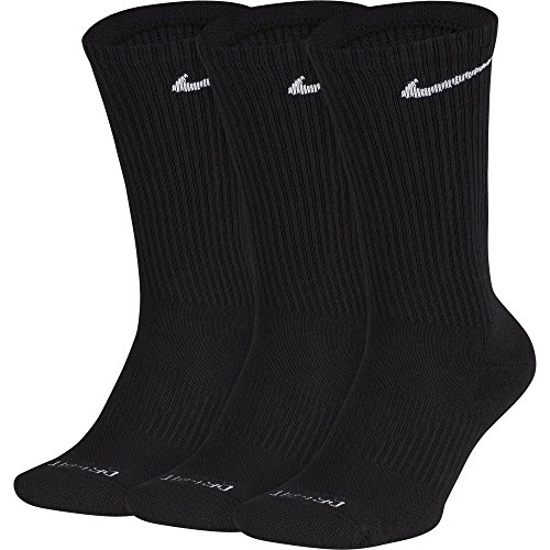 Nike Crew Cut Socks 3 pack (XL (Fits mens shoe size 12-15), Black)