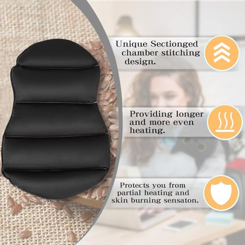 Image of Microwave Heating Pad for Pain Relief, 17 inch x 9 inch Microwavable Heating Pads for Cramps, Back Pain, Neck Shoulder, Muscles, Knee, Joints, Natural Heat Pack Moist Heat, Black Cat