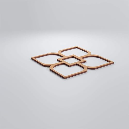 Miniatura 3 de 7 38"W X 7 38"H Extra Pequeña Olivia Decorativos Paneles De Pared De Madera Calado, Aliso