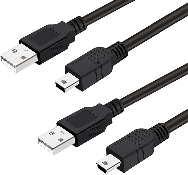 JEDELEOS TI84 USB Cable for Texas Instruments Calculator, TI-84 Plus, TI-84 Plus C Silver Edition, TI 89 Titanium, TI Nspire CX/TI Nspire CX CAS Graphing Calculators (Pack of 2)