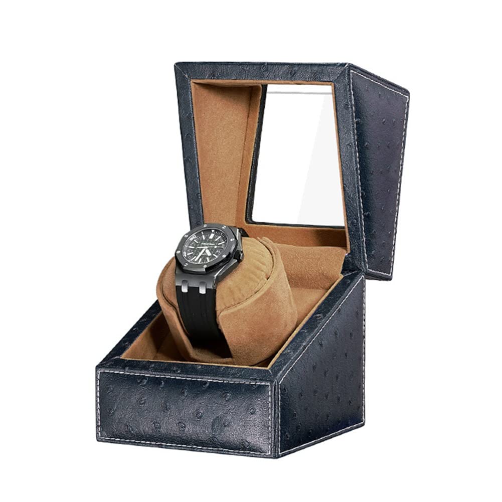 Estuche enrollador automático de cuero para relojes mecánicos con motor aislado
