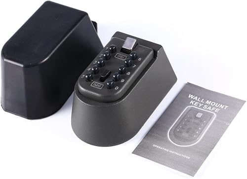 Miniatura 4 de Caja de bloqueo de llave de montaje en pared, caja de bloqueo montada en la pared al aire libre para llaves de casa, llave con cerradura de