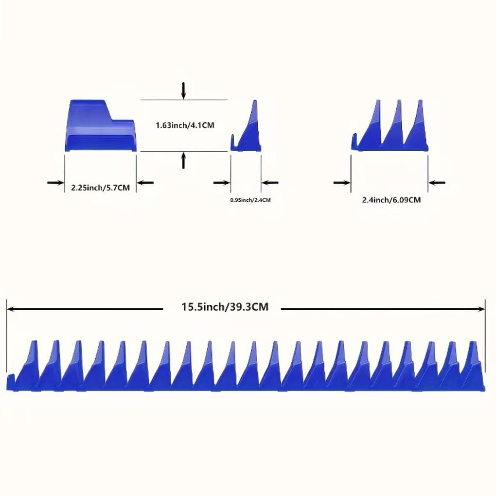 IOIUSKKU Supporto magnetico per chiavi inglesi per l'organizzazione della cassetta degli attrezzi | Per Sistema di stoccaggio delle chiavi inglesi Striscia portautensili magnetica ABS, Gruppi C 20