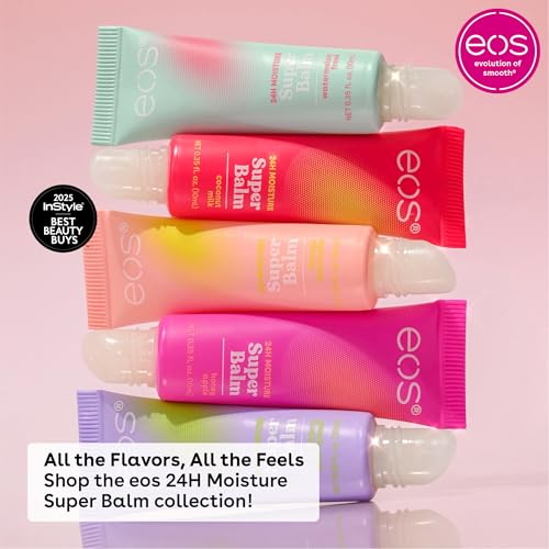 eos 24H Moisture Super Balm - Birthday Cake, Lip Mask, Day or Night Lip Treatment, Made for Sensitive Skin, Nourishing, Shea Butter, 0.35 fl oz