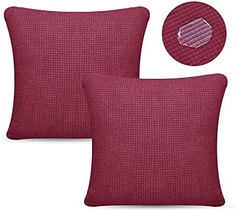 VanderHOME Stretch Sofa Slipcover Easy Fit Elastic Jacquard Fabric Couch Settee Slipcover Stretch Sofa Covers Couch Covers Thick Soft Non Slip Sofa Slipcovers Furniture Protector, Pillowcases, White