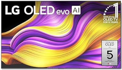 LG 77-Inch Class OLED evo AI 4K G5 Series Smart TV w/Dolby Atmos, Dolby Vision, HDR10, AI Super Upscaling 4K, Filmmaker Mode, Wow Orchestra, Alexa Built-in (OLED77G5WUA, 2025) (Renewed)