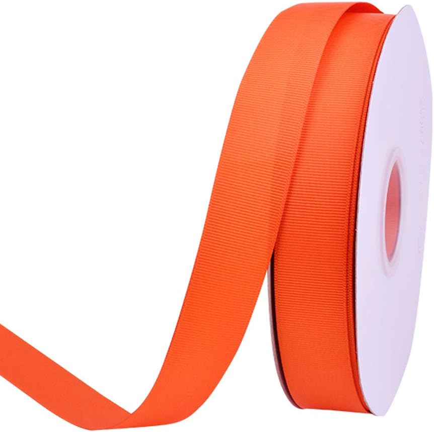 Ribest 1 inch Torrid Orange Grosgrain Ribbon 50 Yards Per