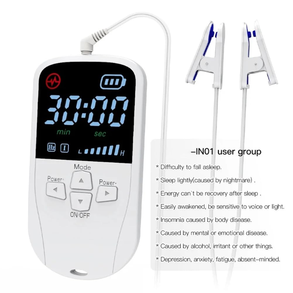 Appareil Portable D'Aide au Sommeil par Impulsions, Dispositif D'Aide au Sommeil, Stimulation par Microcourant, Aide au Sommeil et Soulagement Du Stress