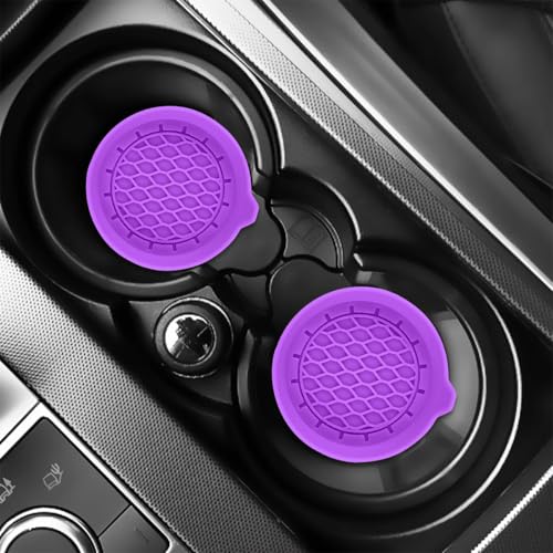 Set 4 portavasos para carro en silicona morado miniatura 6