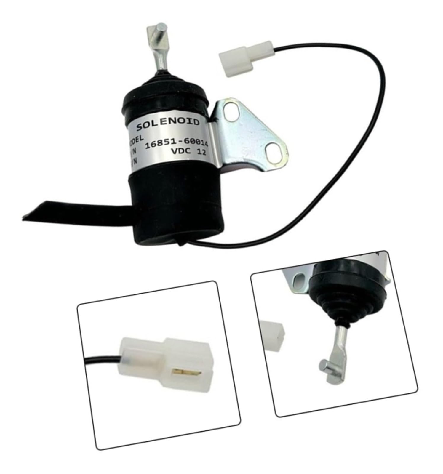 Válvula solenoide de corte de combustible for tractor Kubota de 12 V, repuesto for varios modelos de cortacésped.