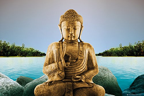 Poster Zen Buddha Lake 61X91,5 Cm à impression haute définition sur papier mat